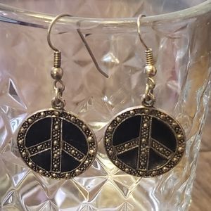 Peace sign earrings